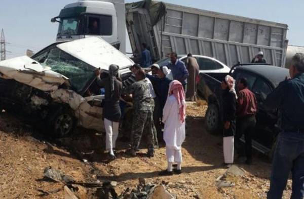 معان: عشريني يقضي بحادث على طريق الشيدية  صور