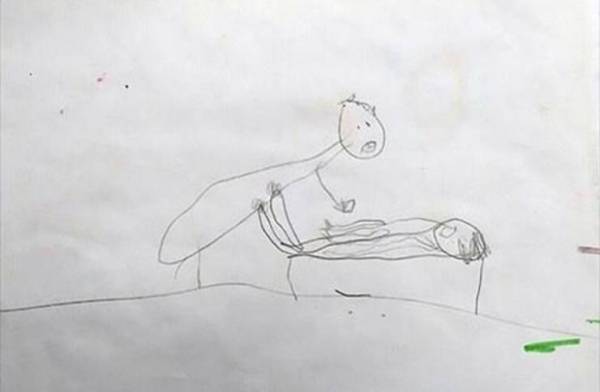 بالصور: برسوم بسيطة.. فضحت الطفلة اعتداء الكاهن عليها جنسيا