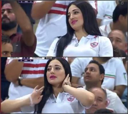 بالصور.. من هي الحسناء التي خطفت الأنظار في مباراة الزمالك بنهائي إفريقيا؟