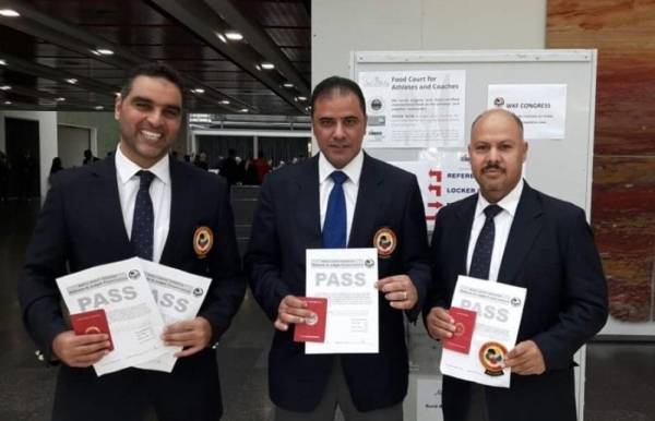 حكام اردنيون يحصلون على شارات دولية بالكاراتيه