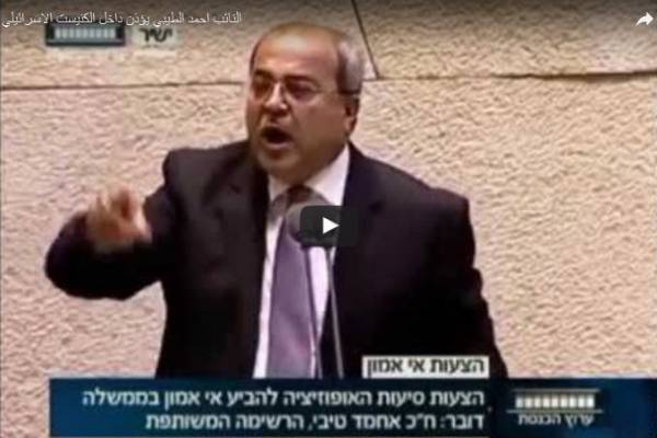 الطيبي يرفع الأذان داخل الكنيست ويهتف: الله أكبر عليكم  فيديو