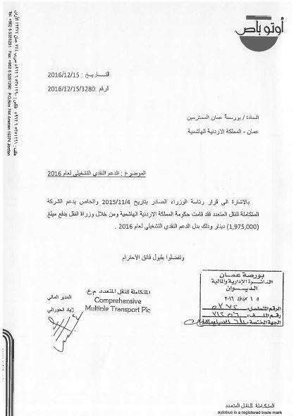 الحكومة تدفع 1.97 مليون دينار لدعم المتكاملة