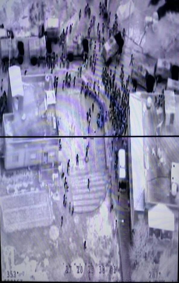 صور جوية للحملة الامنية في  قريفلا  بالكرك