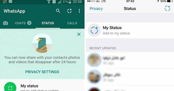 كيف تغيّر الـ STATUS في واتساب إلى فيديو أو صورة؟