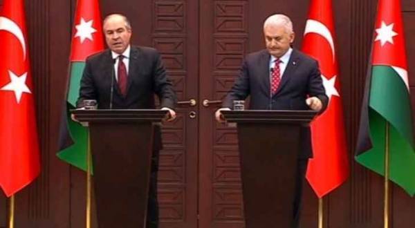 يلدرم للملقي: لن ننسى تضامن الشعب الأردني تجاه شعبنا