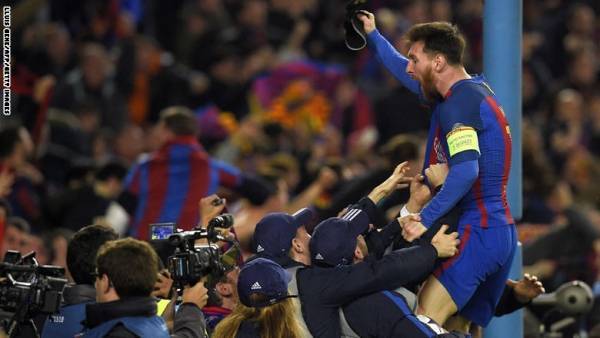 شاهد...ميسي يتخلى عن هدوئه ويحتفل بطريقة جنونية مع الجماهير