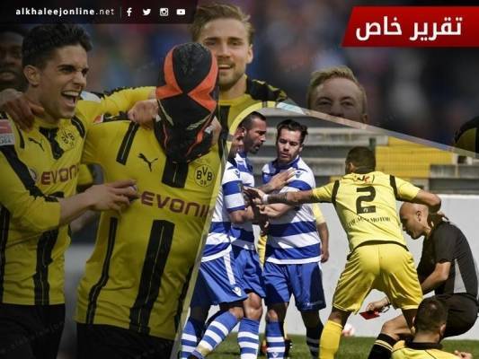 غرائب الكرة.. مباراة تتحول لحلبة مصارعة وقناع يخطف الأنظار