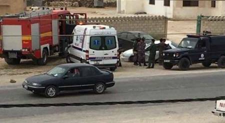 إصابة اثر حادث تصادم بين مركبتين على طريق بغداد في المفرق