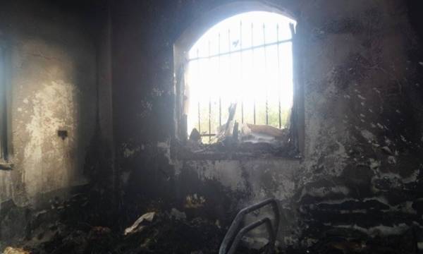 احراق منزل رئيس نادي الصريح الرياضي والامن يتدخل