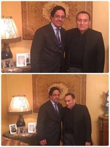 نائب رئيس مجلس الأمة الكويتي ونجله يلتقطان سيلفي مع مبارك .. فيديو