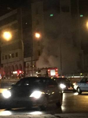 احتراق مركبة في شارع الجامعة الاردنية