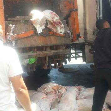 ضبط 4.3 طن لحوم فاسدة