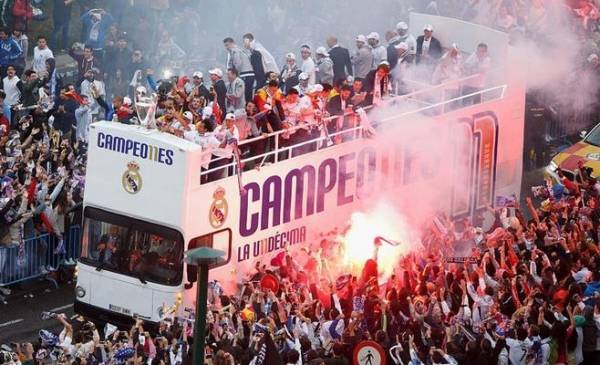 استقبال غير مسبوق لبطل أوروبا في مدريد