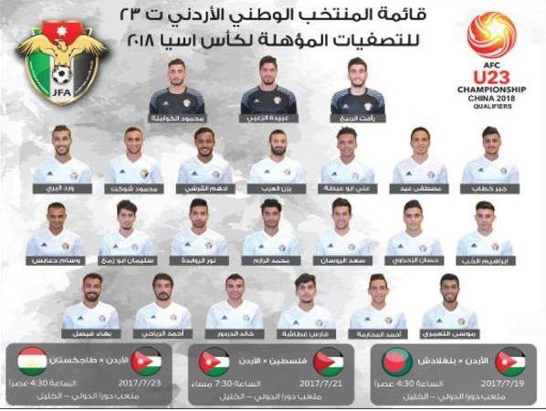 الجهاز الفني يعلن قائمة منتخب تـ 23 للتصفيات الآسيوية لكرة القدم