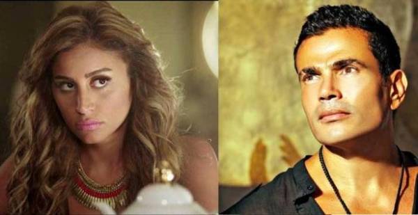 صورة لعمرو دياب ودينا الشربيني على البحر تفضح علاقتهما!