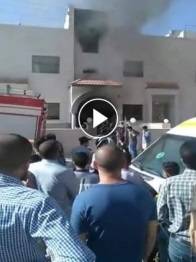 بالفيديو .. حريق منزل في منطقة الجبيهة بالعاصمة عمان