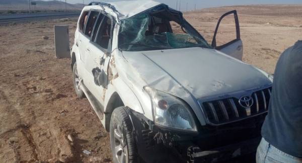 ٥ إصابات بحادث تدهور في الكرك