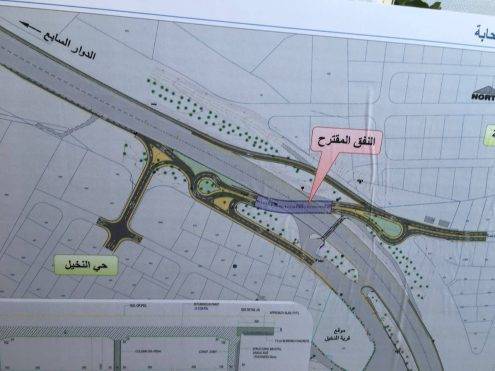 تحويل حركة السير على طريق المطار لإنشاء نفق الصحابة