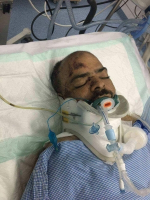 زوجة مصاب حادث حائل تناشد جلالة الملك لنقل زوجها ..