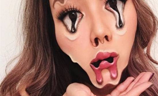 شاهد.. «ميكب أرتيست» ترسم الرعب على وجوه ضحاياها