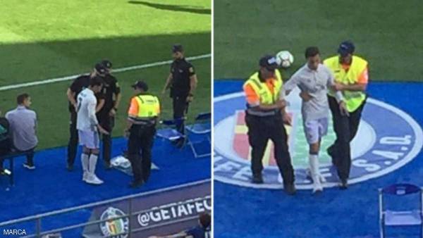 لحظة اعتقال رونالدو في مباراة خيتافي