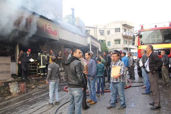 حريق في وسط البلد