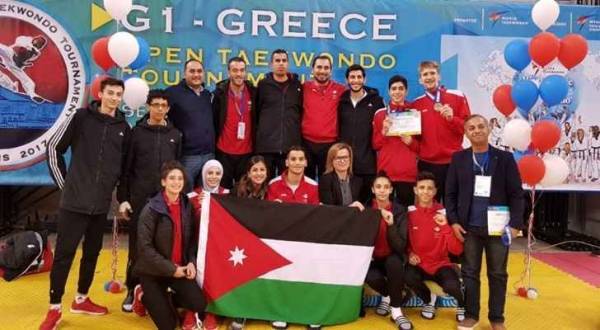 المنتخب الوطني يحتل المركز الاول في بطولة اليونان للتايكواندو