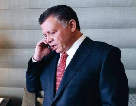 جلالته يتلقى اتصالا من السيسي