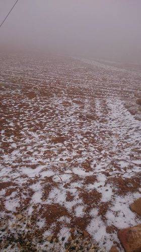 تساقُط ثلوج خفيفة على المناطق الجبلية  في الجنوب