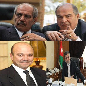 هاني الملقي وفيصل الفايز وفايز الطراونة وعاطف الطراونة وخالد الكلالدة والآخرون