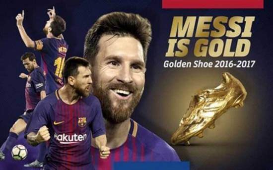 ميسي يستفز جماهير ريال مدريد بـحذائه الجديد ...صورة