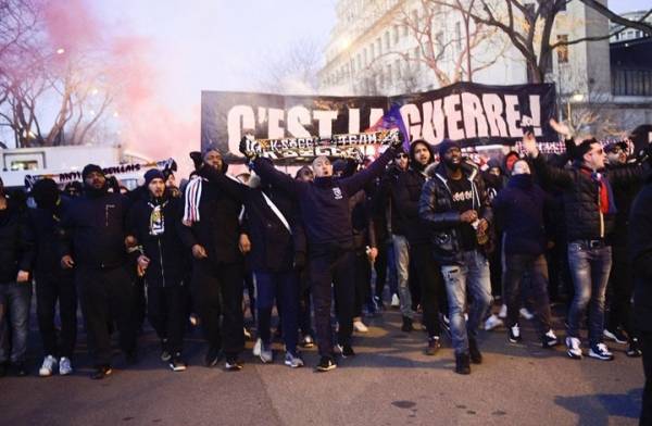 جماهير سان جيرمان تمنع لاعبي الريال من النوم (شاهد)