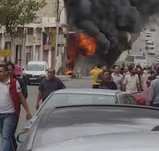 اخماد حريق في محل بناشر بالعبدلي...فيديو