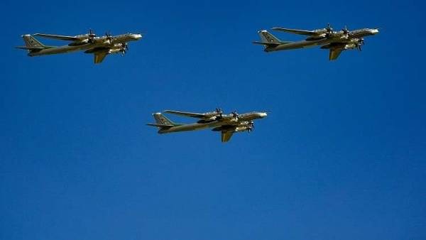 تحليق سرب متكامل من القاذفات الروسية فوق المتجمد الشمالي