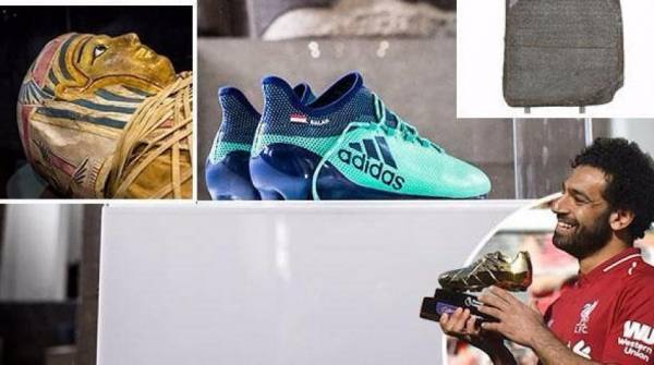 حذاء صلاح ضمن آثار الفراعنة في المتحف البريطاني ..صور