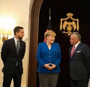 ولي العهد : سعدت بلقاء المستشارة الألمانية مجددا