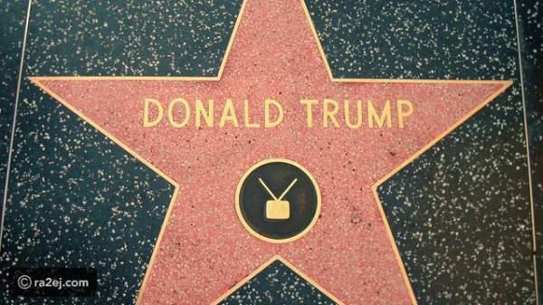 تدمير نجمة ترامب في ممشى المشاهير بهوليوود (صور)