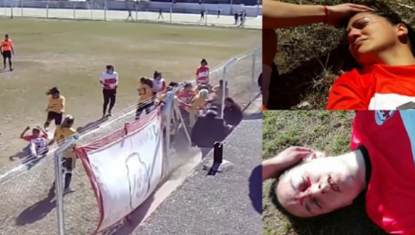 فيديو.. معركة نسائية داخل ملعب كرة قدم تنتهي بإصابات خطيرة!