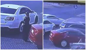 شاهد .. سيدة تسرق مركبة بالسعودية في وضح النهار