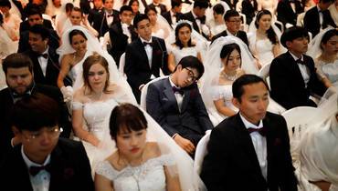 أربعة آلاف زوج من 64 جنسية في عرس جماعي في كوريا الجنوبية