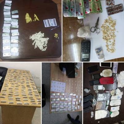 ادارة مكافحة المخدرات تنفذ عددا من الحملات الامنية والمداهمات لمروجي ومتعاطي المواد المخدرة