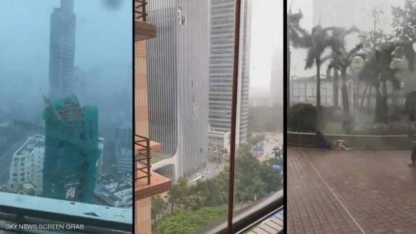 ملك العواصف يضرب الصين.. ورياح تجرف البشر والحجر