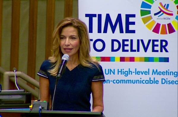 مندوبة عن الملك الأميرة غيداء تشارك في اجتماع للأمم المتحدة حول الأمراض غير السارية