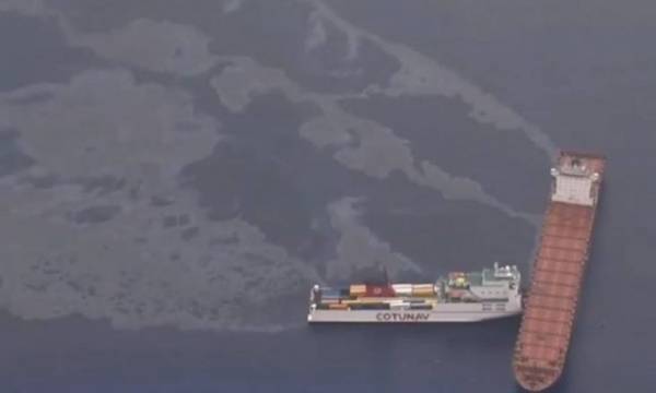 تحذيرات من كارثة بحرية عقب اصطدام سفينة تونسية بأخرى قبرصية ـ (فيديو)