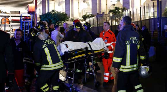 دوري أبطال أوروبا: إصابة نحو 20 شخصا بانهيار سلم كهربائي في روما (صور)