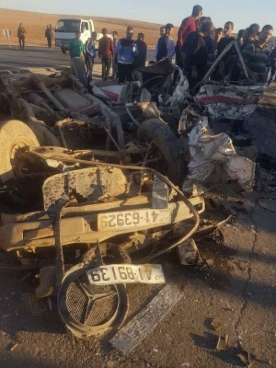 وفاتان بحادث تصادم مروع بالمفرق ..صور
