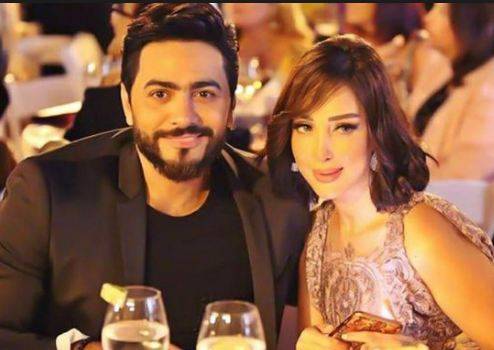 حقيقة انفصال تامر حسني وبسمة بوسيل بعد ولادة طفلهما!