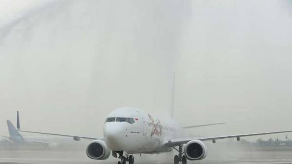 اصطدام طائرة ركاب إندونيسية بعمود إنارة