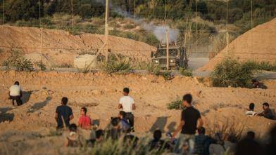 إصابة مباشرة في حافلة نتيجة إطلاق نار من قطاع غزة