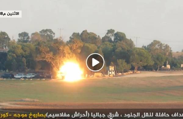 فيديو لحظة استهداف المقاومة حافلة جنود إسرائيلية (شاهد)